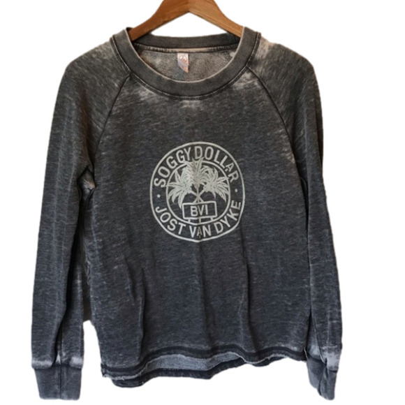 ALTERNATIVE BVI distressed sweatshirt.  Grey. Women’s size small. - Picture 1 of 7
